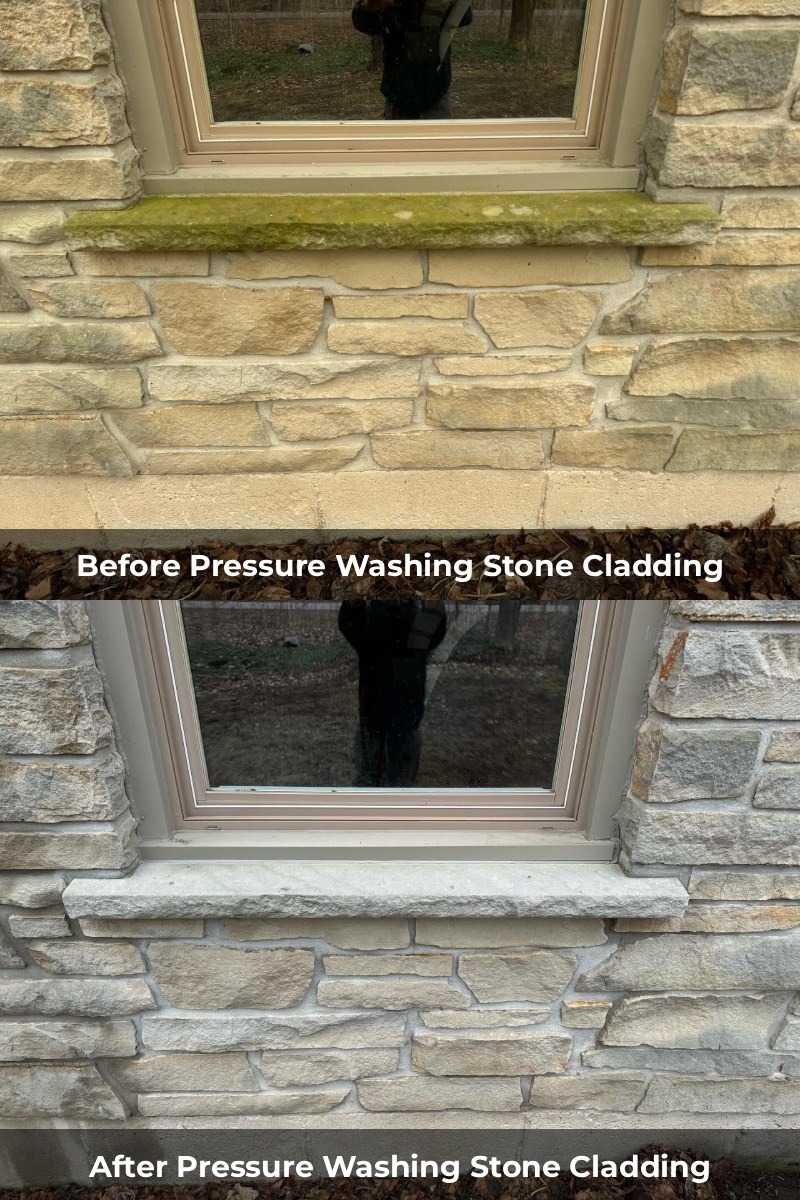 Pressure Washing Stone Cladding